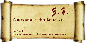 Zadravecz Hortenzia névjegykártya
